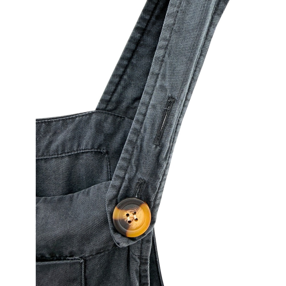 Whistles Riley Dungarees Black Tencel Lyocell Overalls Jumpsuit US 6 UK 10 - Picture 6 of 9